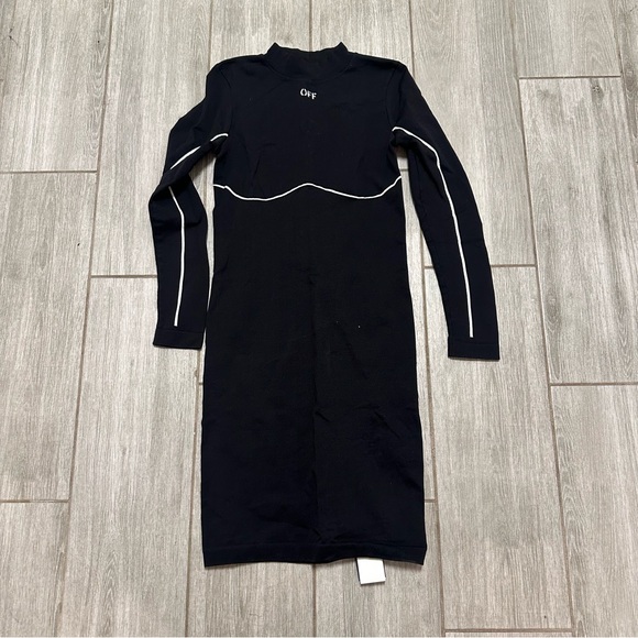 Off-White Stamped Logo Stretch Dress - Picture 2 of 4